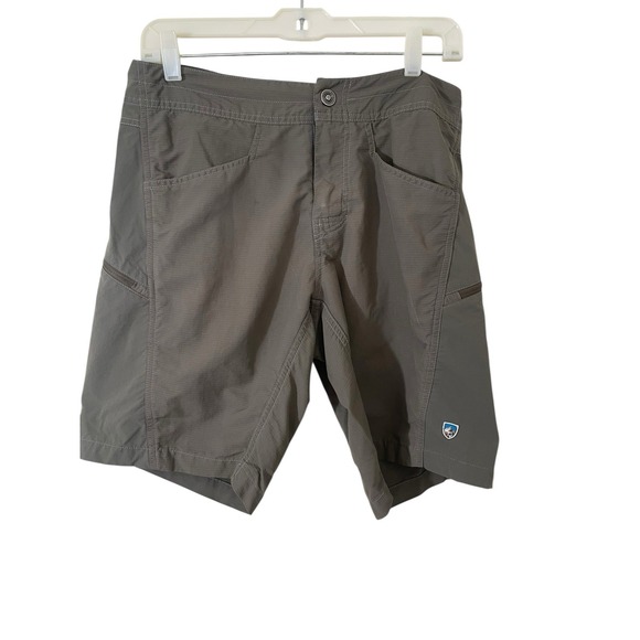 Kuhl Men's Grey Ripstop Zip Cargo Hiking Shorts Outdoor Size 28 Outdoors 9" Seam - Picture 1 of 7